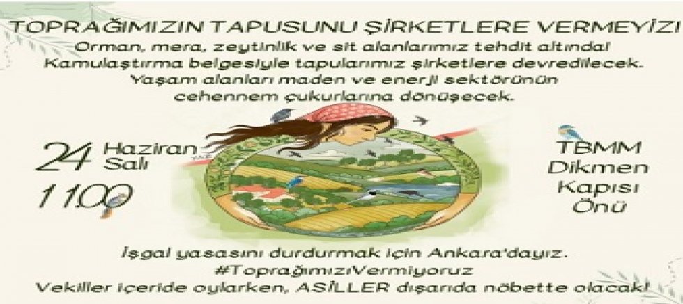 Suyumuzu toprağımızı vermiyoruz demek için 24 haziran’da ankara’dayız!