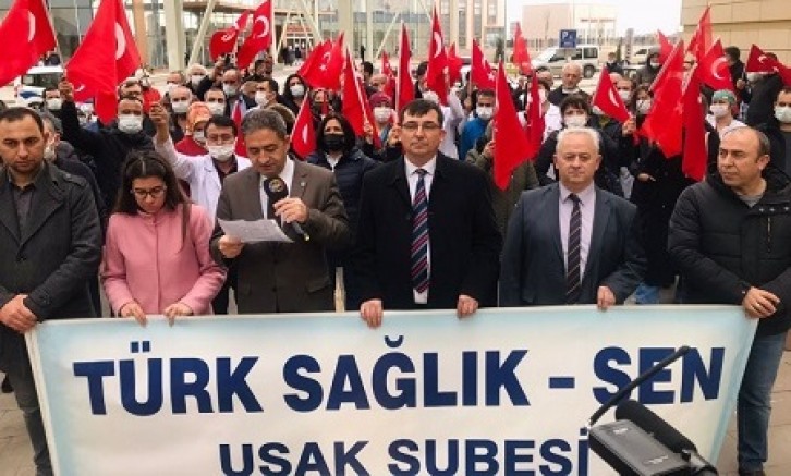 Türk Sağlık-Sen 1 Günlük İş Bırakma Eylemi Yaptı