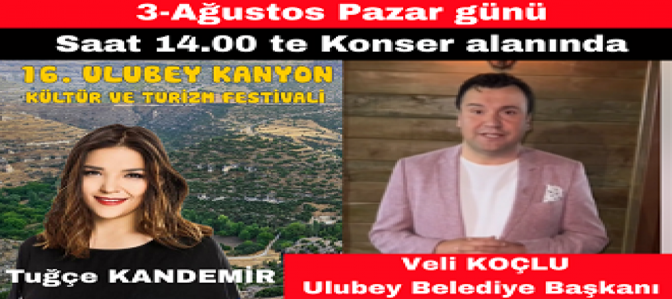 Tuğçe Kandemir 3-Ağustos Pazar günü (Bugün) Saat 14.00 te Konser alanında