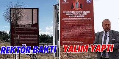 REKTÖR BAKTI, YALIM YAPTI 