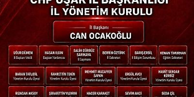 UŞAK CHP’DE YENİ YÖNETİM GÖREVE BAŞLADI